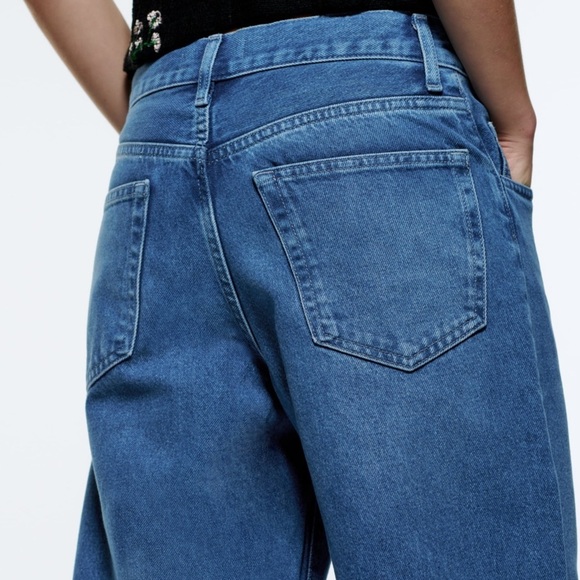 ZARA Mid Length Culotte Jeans BNWT - Picture 4 of 5